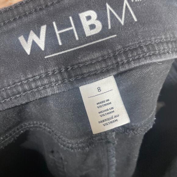WHBM Womens Size 8 Flare Jeans Pants Black Cotton Blend Mid Rise Pockets Stretch - Picture 5 of 8